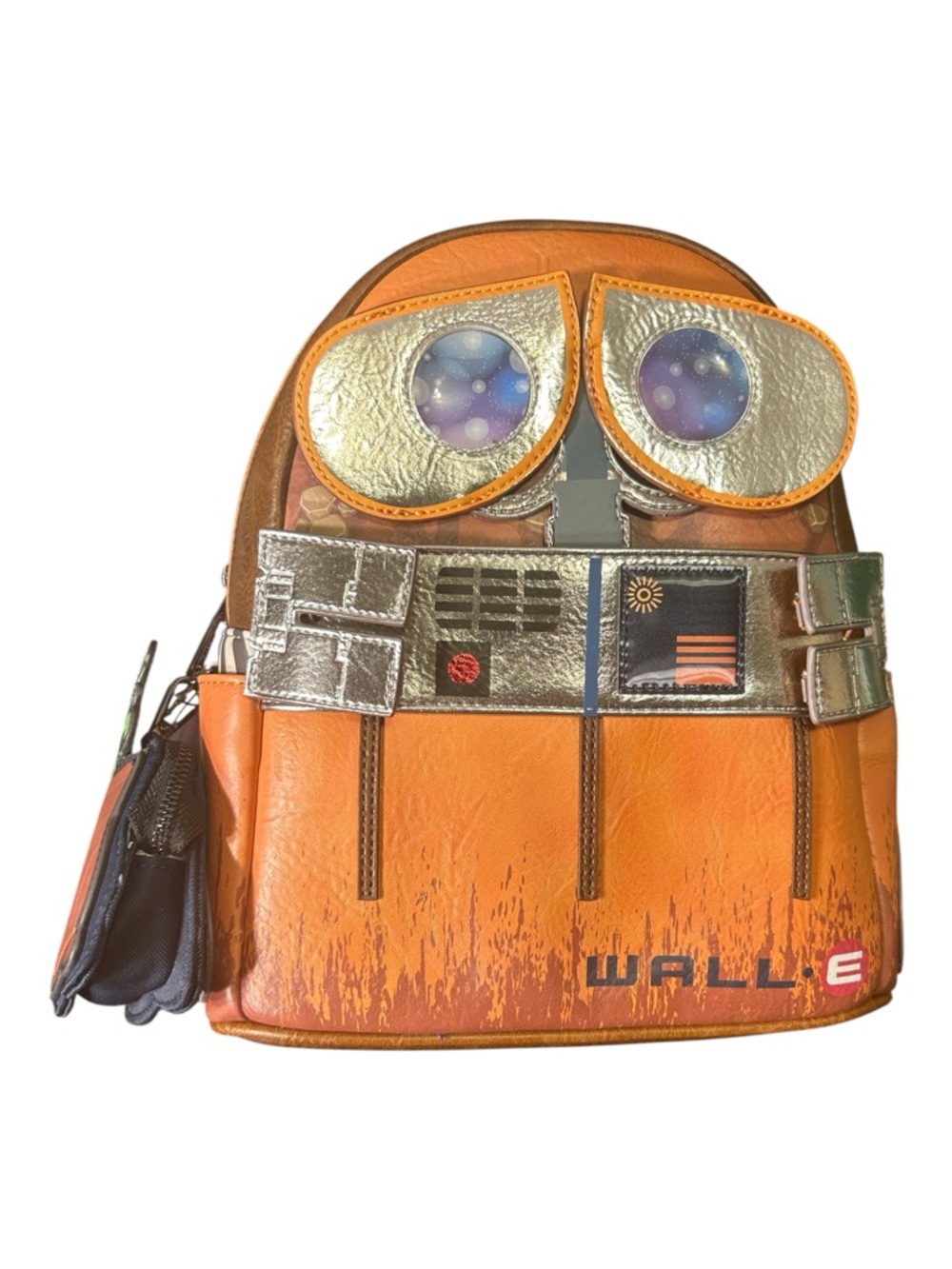 Loungefly Orange and Silver WALL•E Character Mini Backpack